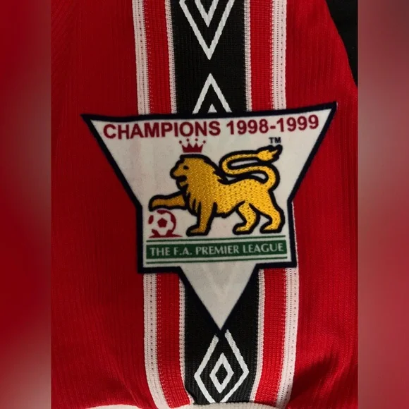 Beckham #7 Manchester Jersey Retro 1998 Shortsleeve With badges S-M Shirts